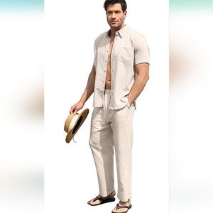 Men’s 2 Piece Linen Set